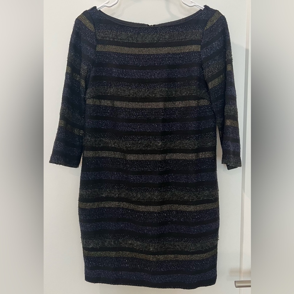 Zara Black and Gold Long Sleeve Dress